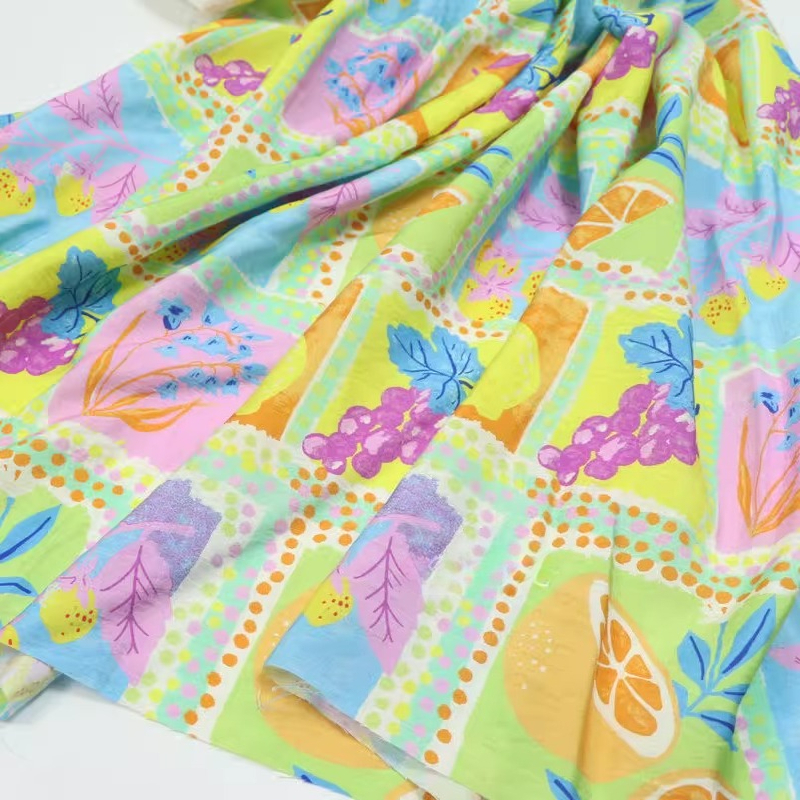 Summer Clothing Material - L100cm x W140cm Premium Colorful Fruit