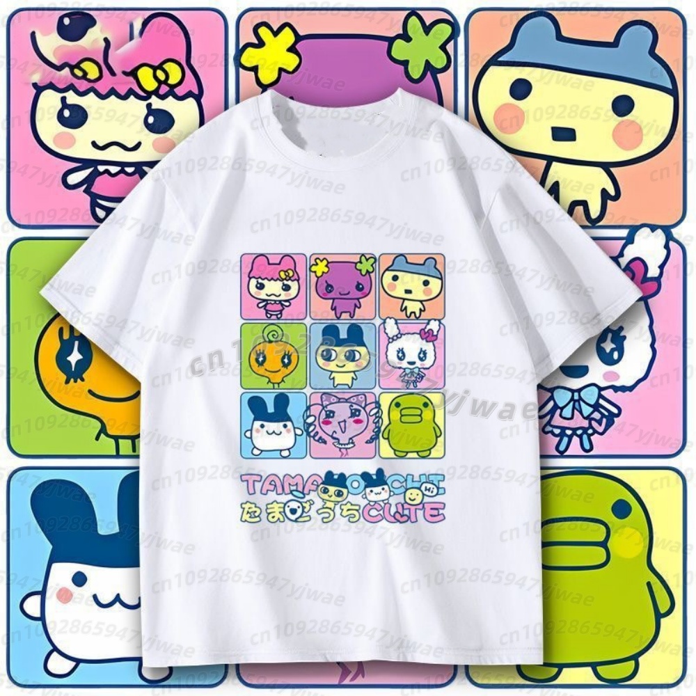 Summer Clothing Women - 2026 Summer men t-shirt Japan Tamagotchi
