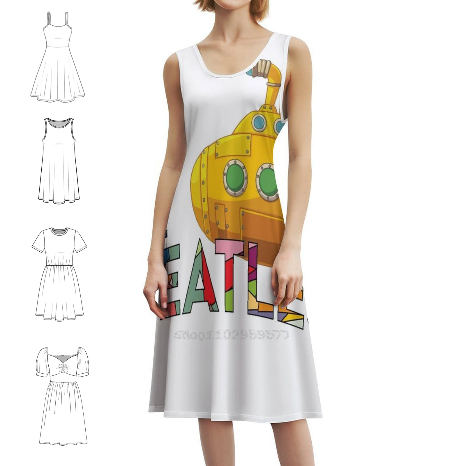 Summer Clothing Options - Vintage Bohemian Dress Puff Sleeve Or