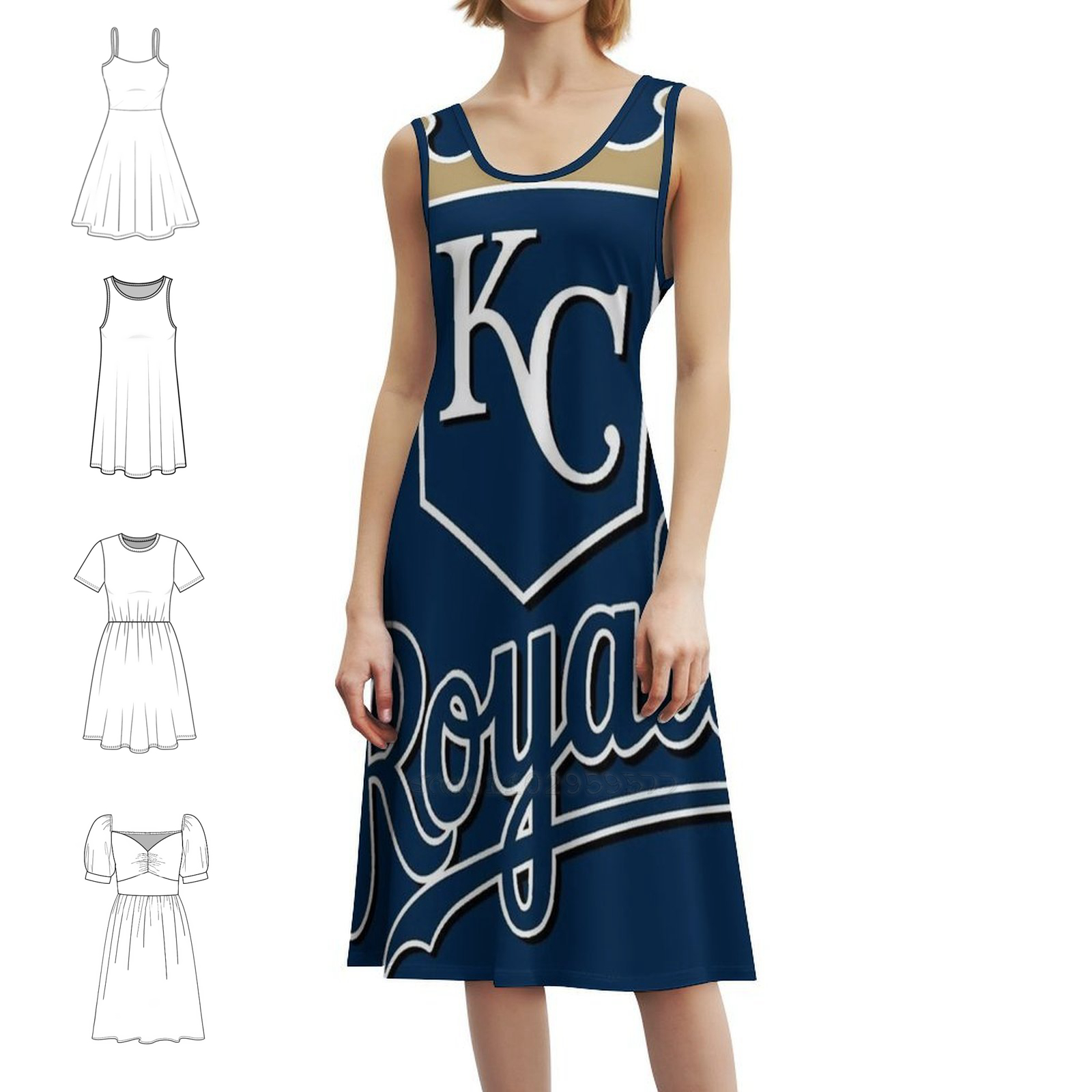 Summer Quotes - Kc Royals Floral Smock Dress For