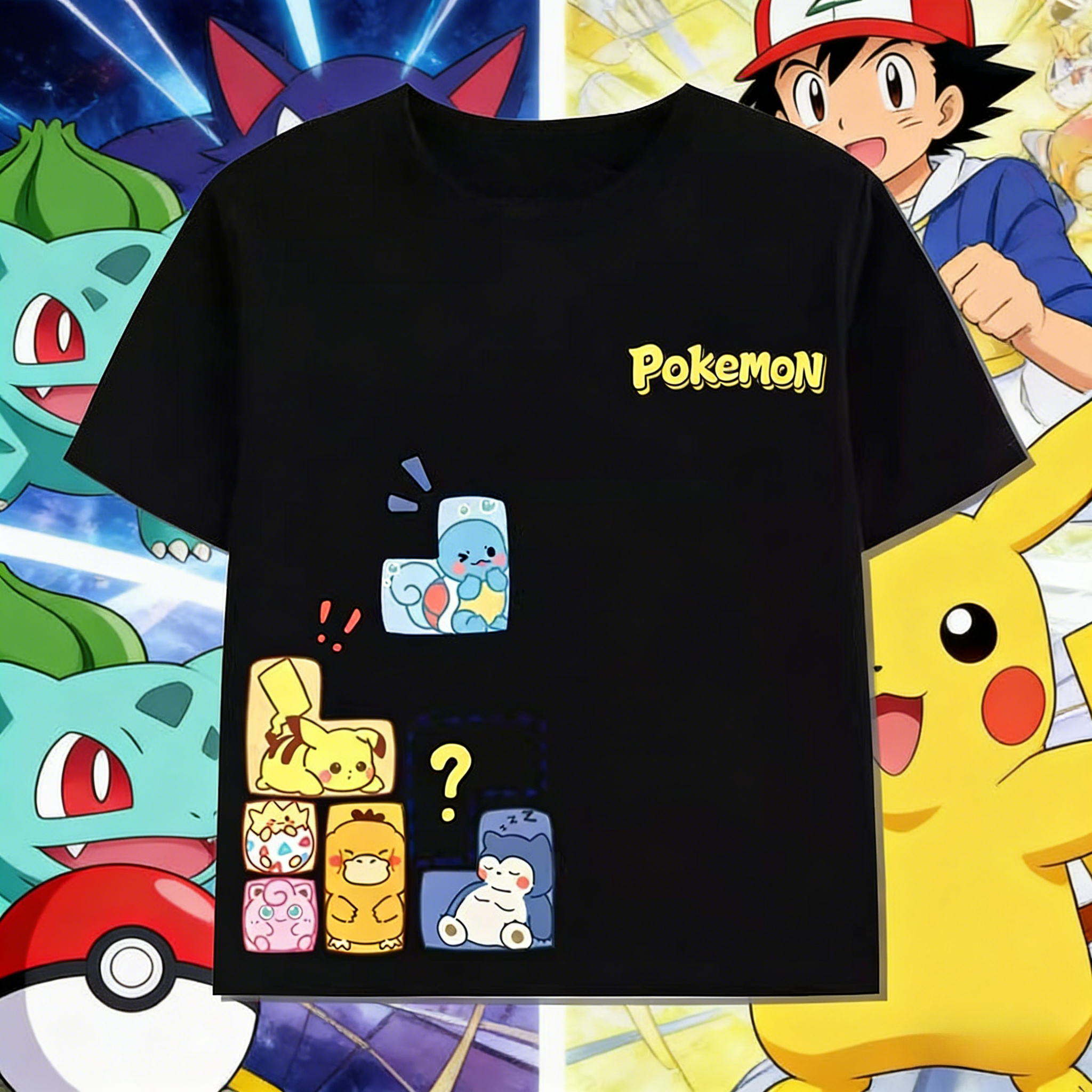 Summer Games Clothing - 2026 Summer Pokemon Tetris Style Cute