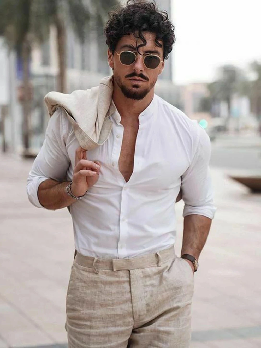 Summer Beach Business Linen Me – Summer Clothing Men Linen recenzja i cena