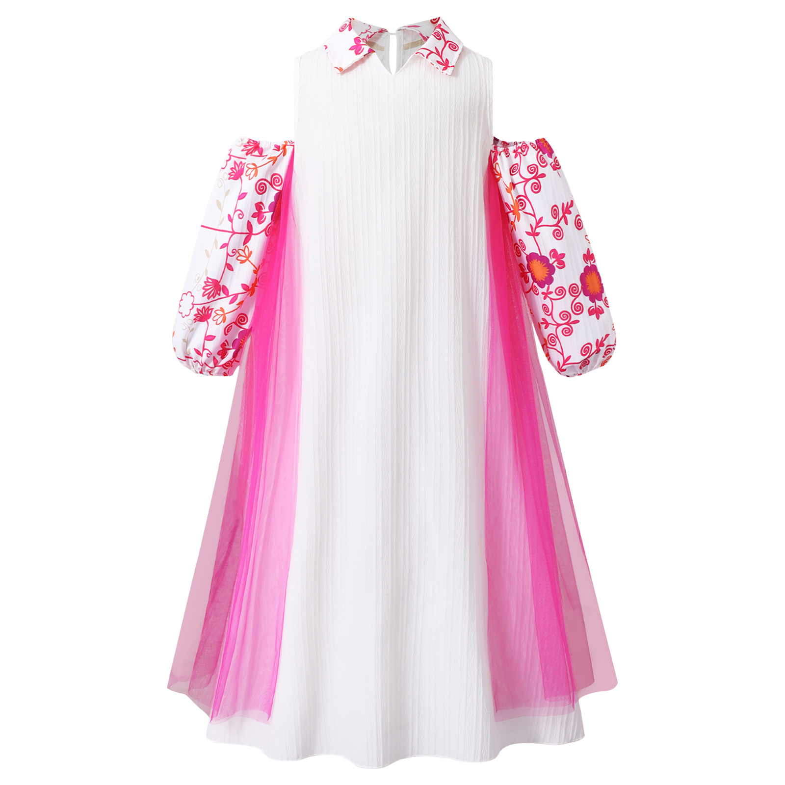 Girl Long Sleeve Mesh Patchwor – Summer Dresses Yours Clothing recenzja i cena