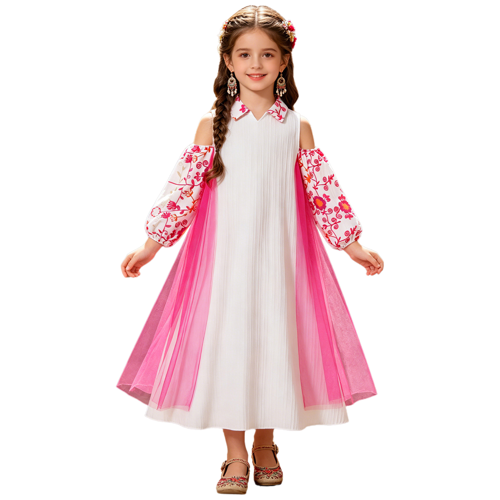 Girl Long Sleeve Mesh Patchwor – Summer Dresses Yours Clothing recenzja i cena