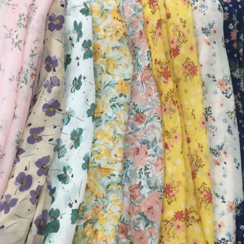 2/3m Floral Print Chiffon Fabr – Summer Clothing Material recenzja i cena