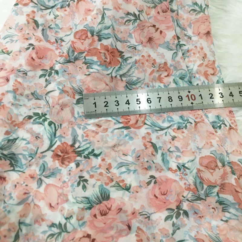 2/3m Floral Print Chiffon Fabr – Summer Clothing Material recenzja i cena
