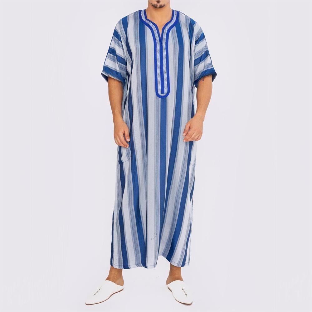 Men's Short Sleeve Long Robe L – Summer Clothing Material recenzja i cena