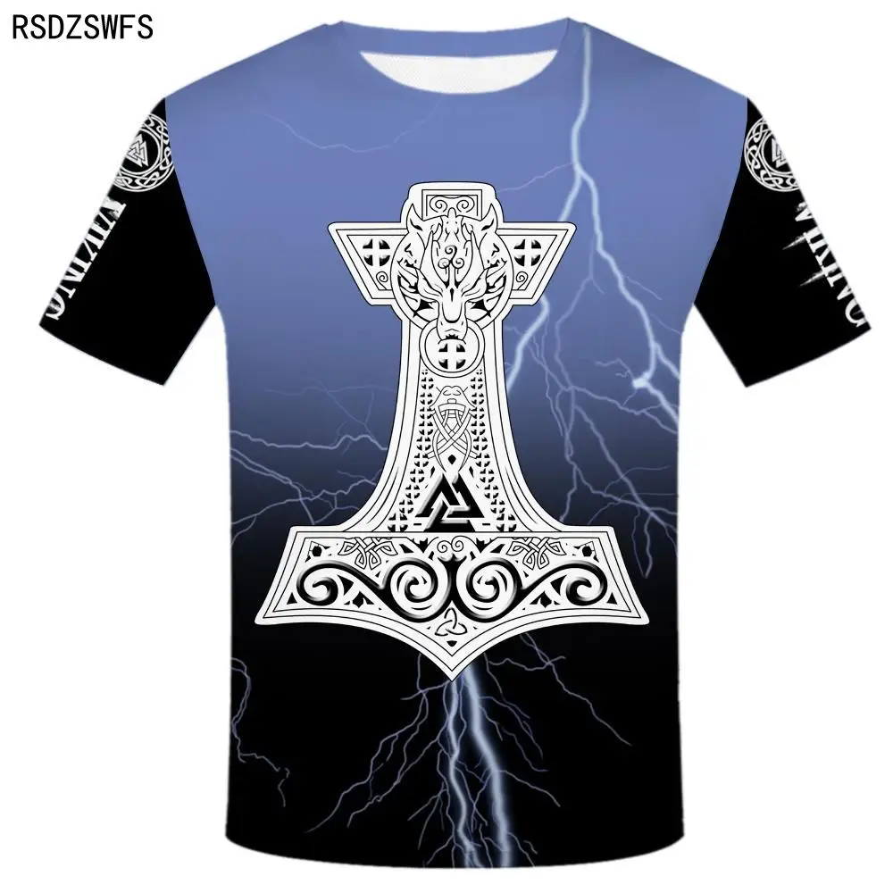 3D Fashion Viking Tattoo Men's – Summer Viking Clothing recenzja i cena