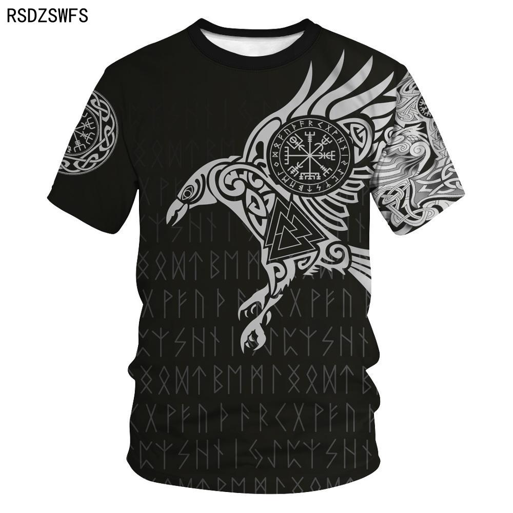 3D Fashion Viking Tattoo Men's – Summer Viking Clothing recenzja i cena