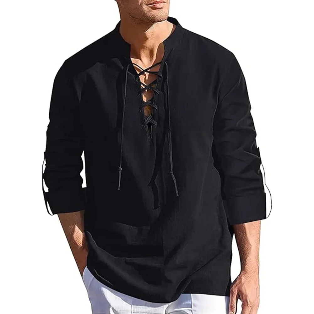 Men's Renaissance Shirt Pirate – Summer Viking Clothing recenzja i cena