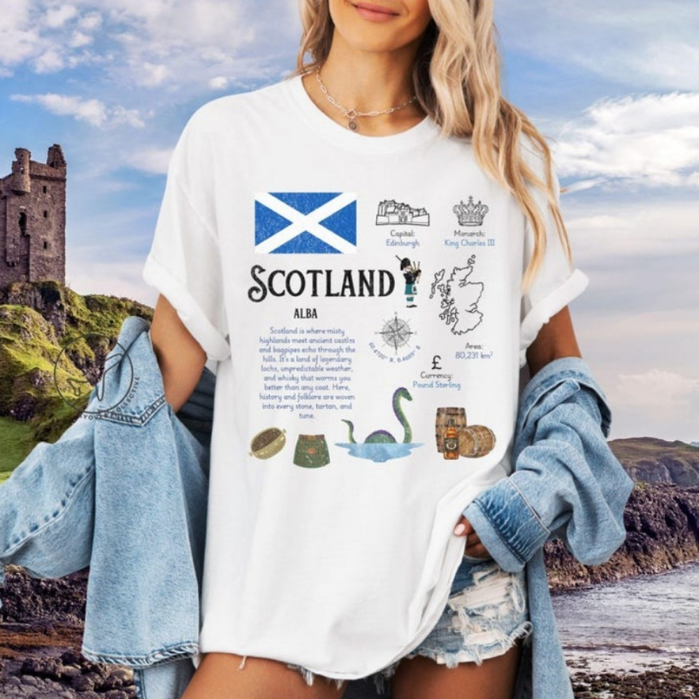 Scotland UK T-Shirt Edinburgh  – Summer Clothing Edinburgh recenzja i cena