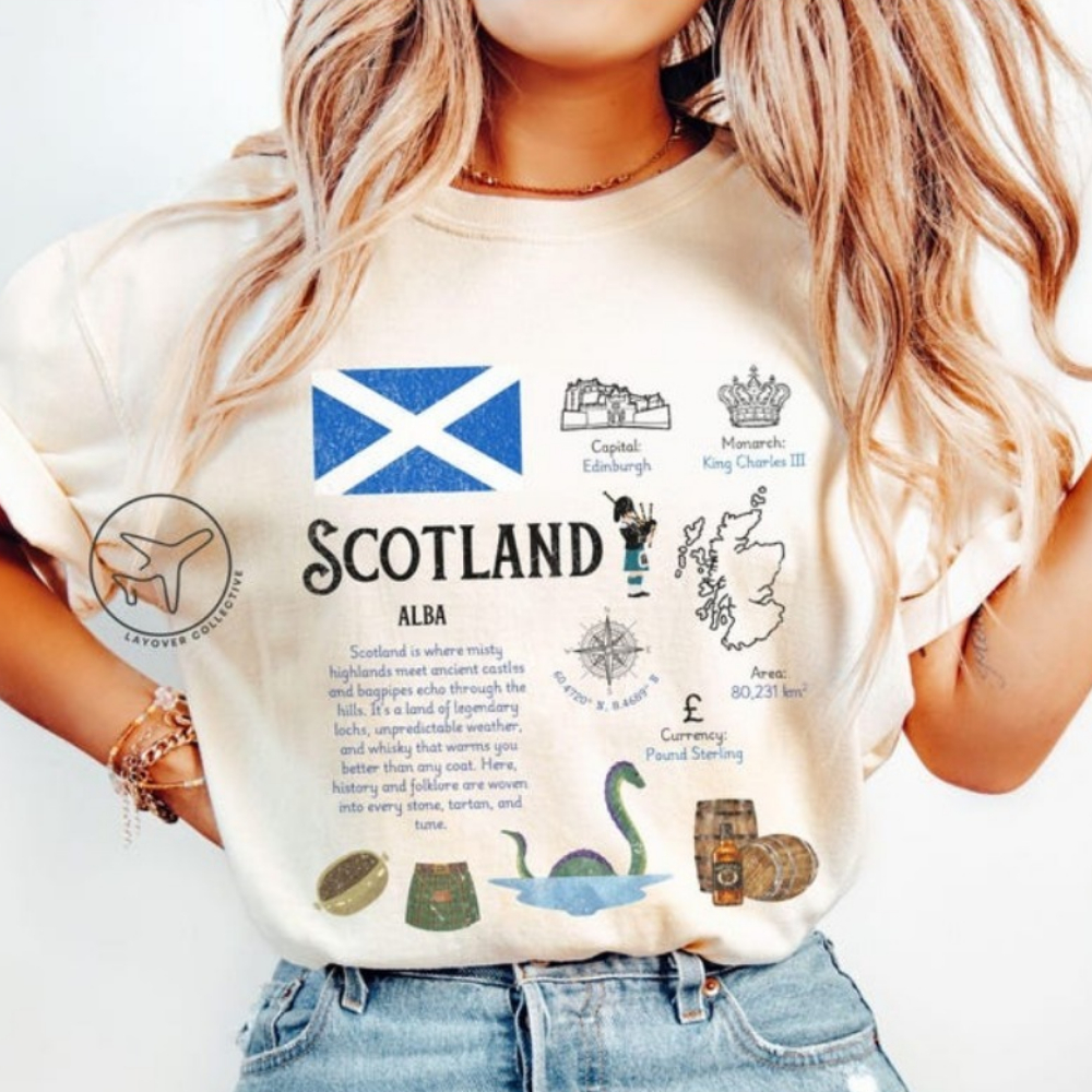 Scotland UK T-Shirt Edinburgh  – Summer Clothing Edinburgh recenzja i cena