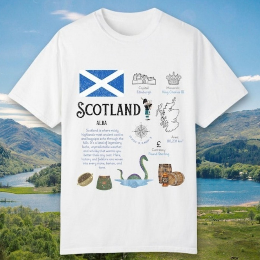 Scotland UK T-Shirt Edinburgh  – Summer Clothing Edinburgh recenzja i cena