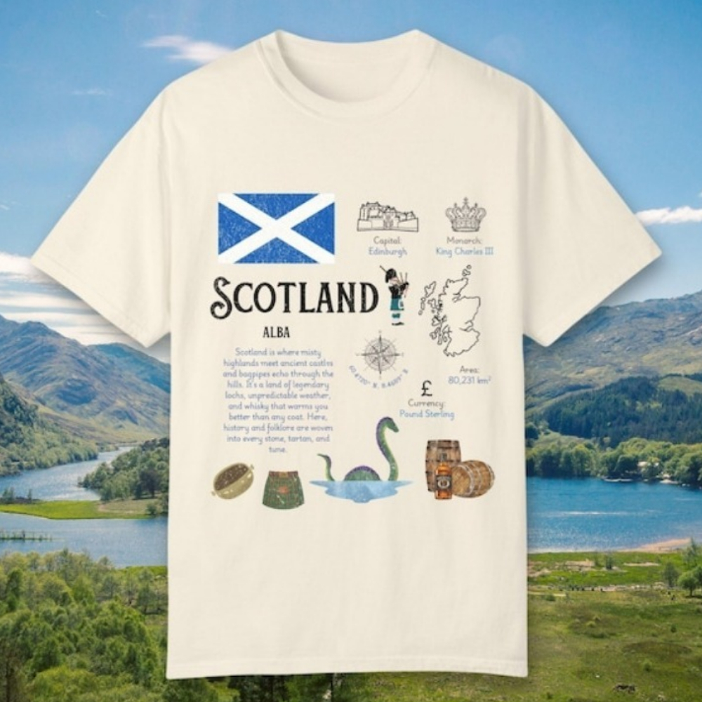 Scotland UK T-Shirt Edinburgh  – Summer Clothing Edinburgh recenzja i cena