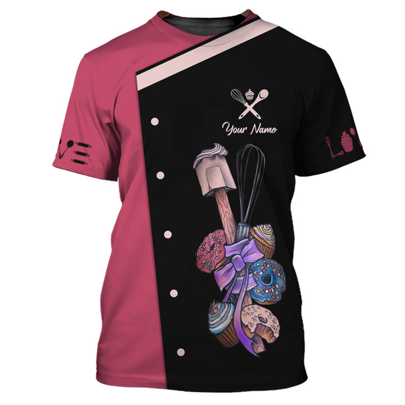 Custom Name Baker Graphic T Sh – Summer Clothing Name recenzja i cena
