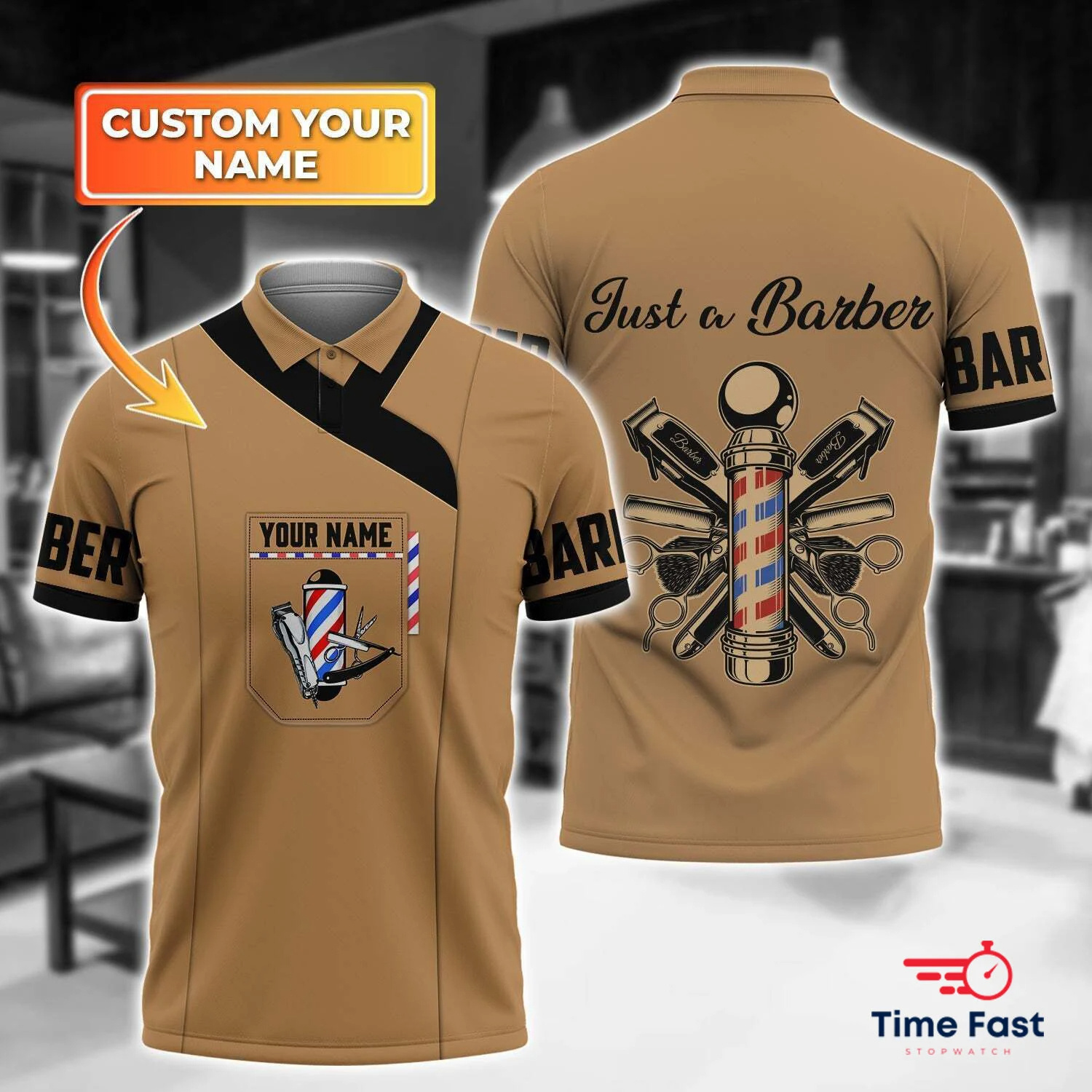 2025 Barber Short Sleeve Polo  – Summer Clothing Name recenzja i cena