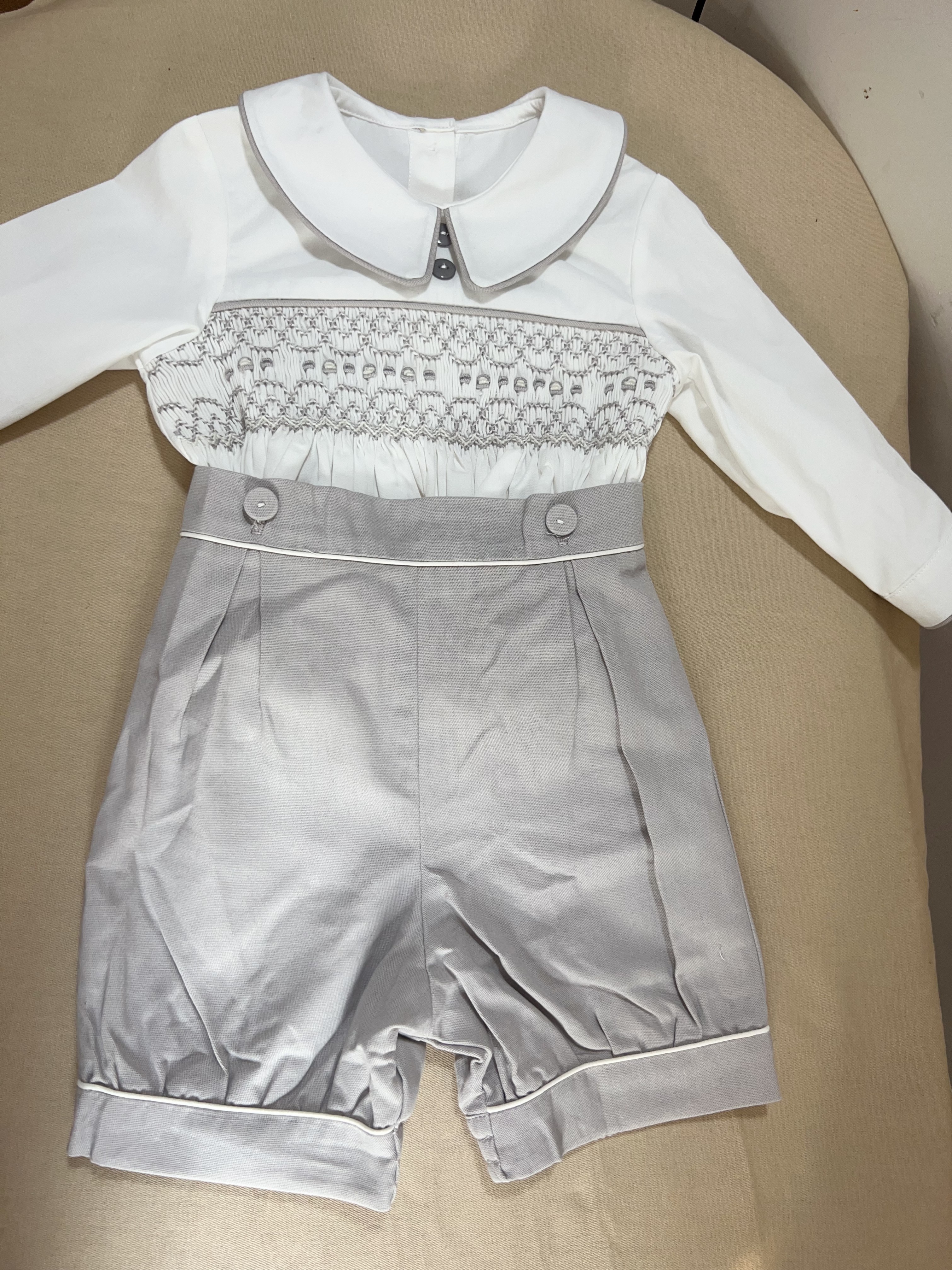 Spanish Baby Boy Hand-Smocked  – Summer Clothing In Spanish recenzja i cena