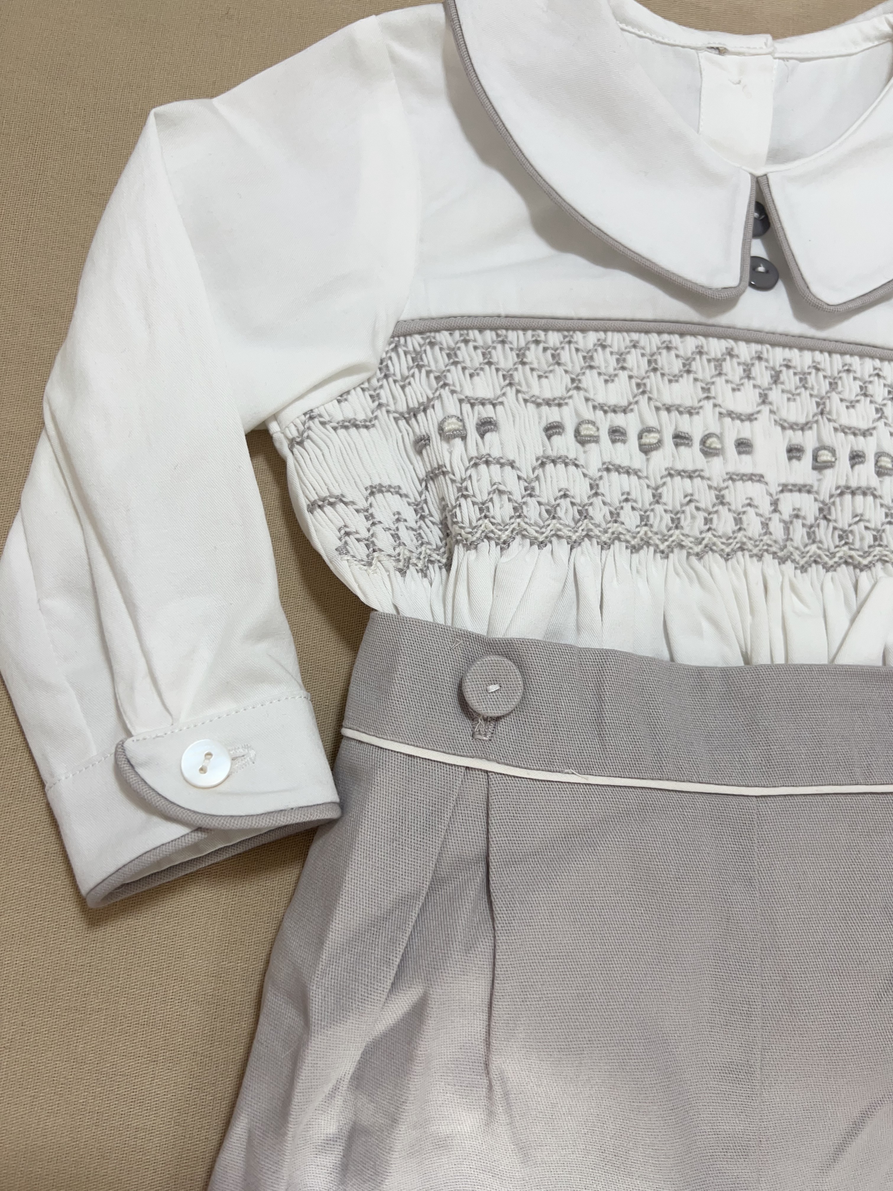 Spanish Baby Boy Hand-Smocked  – Summer Clothing In Spanish recenzja i cena