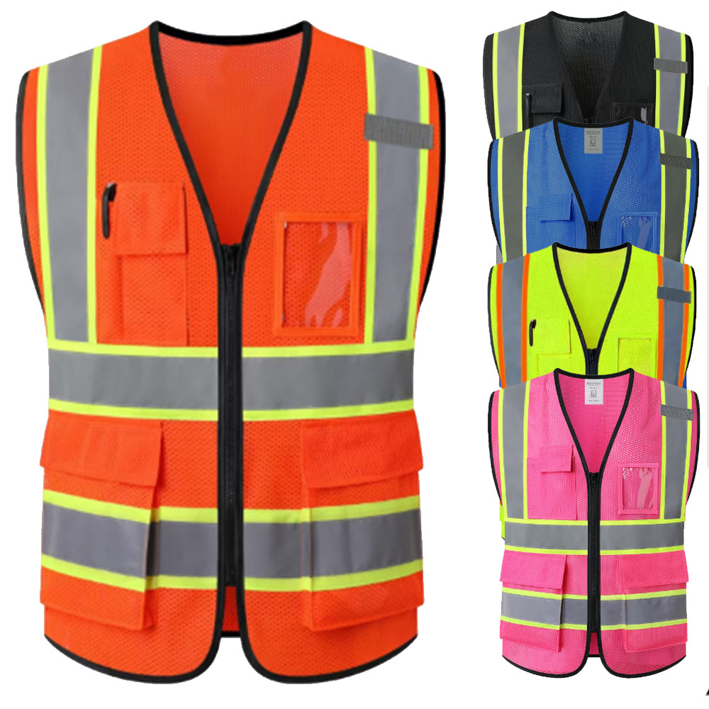 Summer Unisex Mesh Vest with P – Summer Hi Vis Clothing recenzja i cena