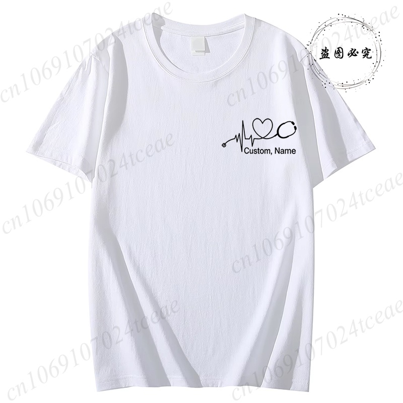 Custom Name Nurse Shirt Stetho – Summer Clothing Name recenzja i cena