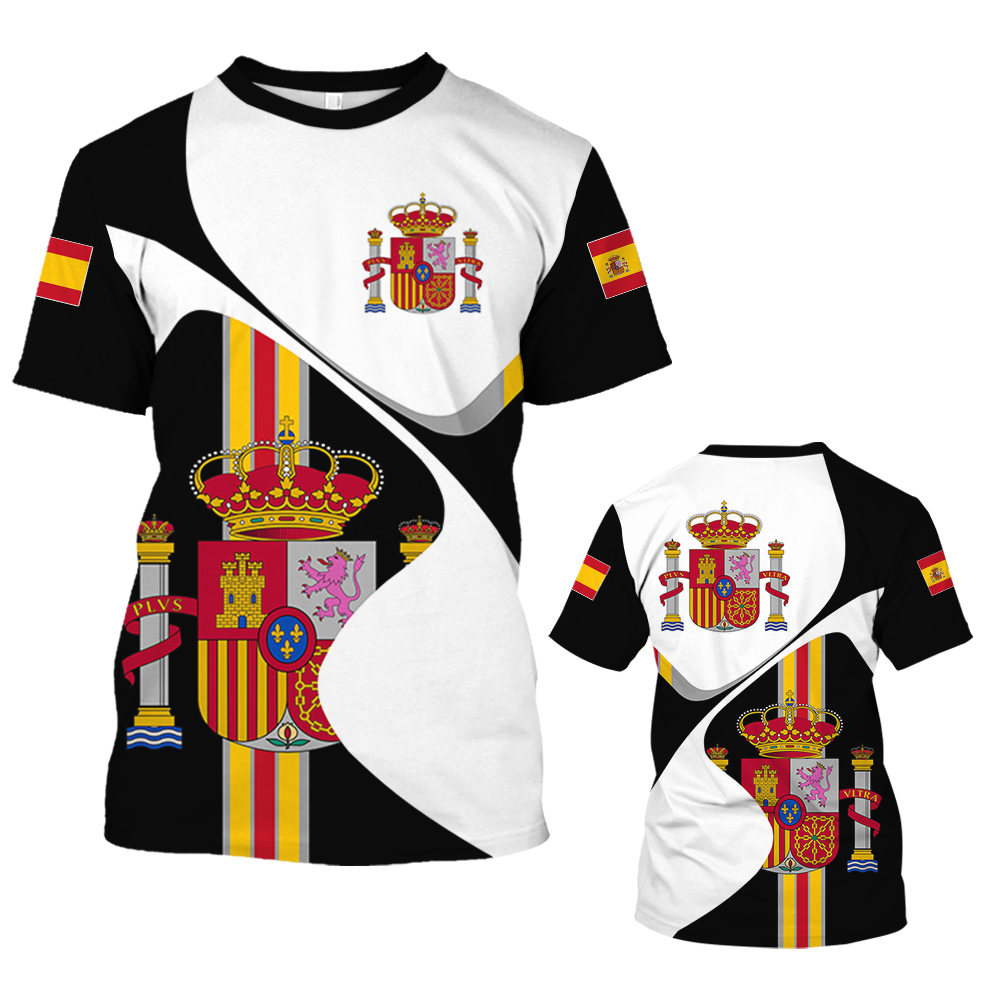 Vintage Spain T-shirt For Men  – Summer Clothing In Spanish recenzja i cena