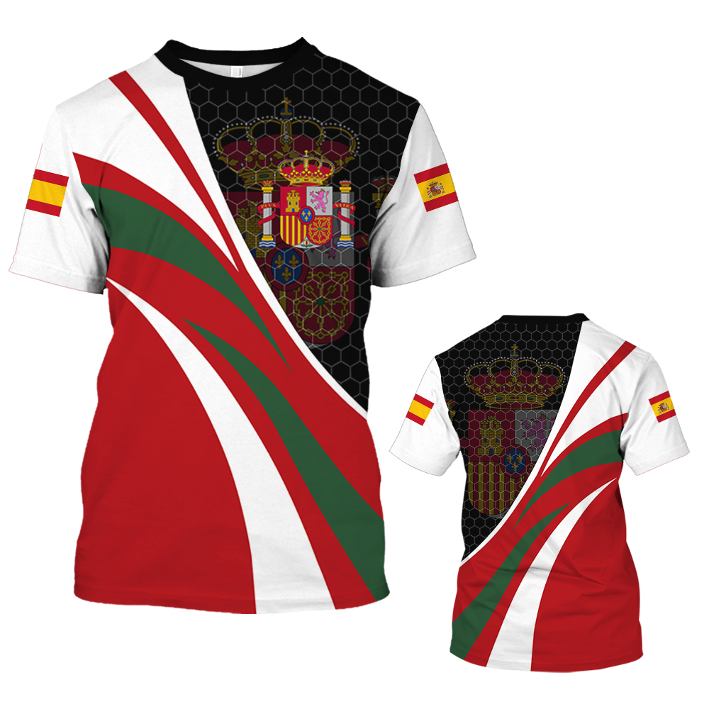 Vintage Spain T-shirt For Men  – Summer Clothing In Spanish recenzja i cena