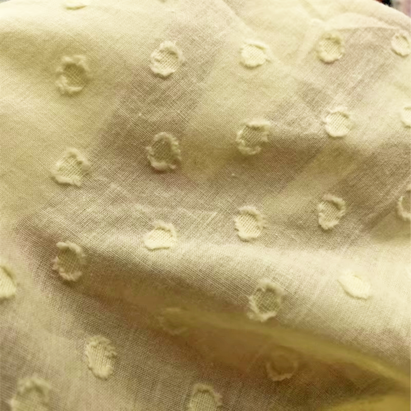 Solid Washed Cotton Polka Dot  – Summer Clothing Material recenzja i cena