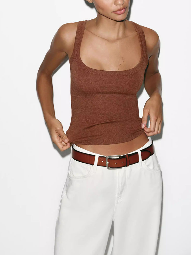 Slim Fit Sleeveless round Neck – Summer Clothing Options recenzja i cena