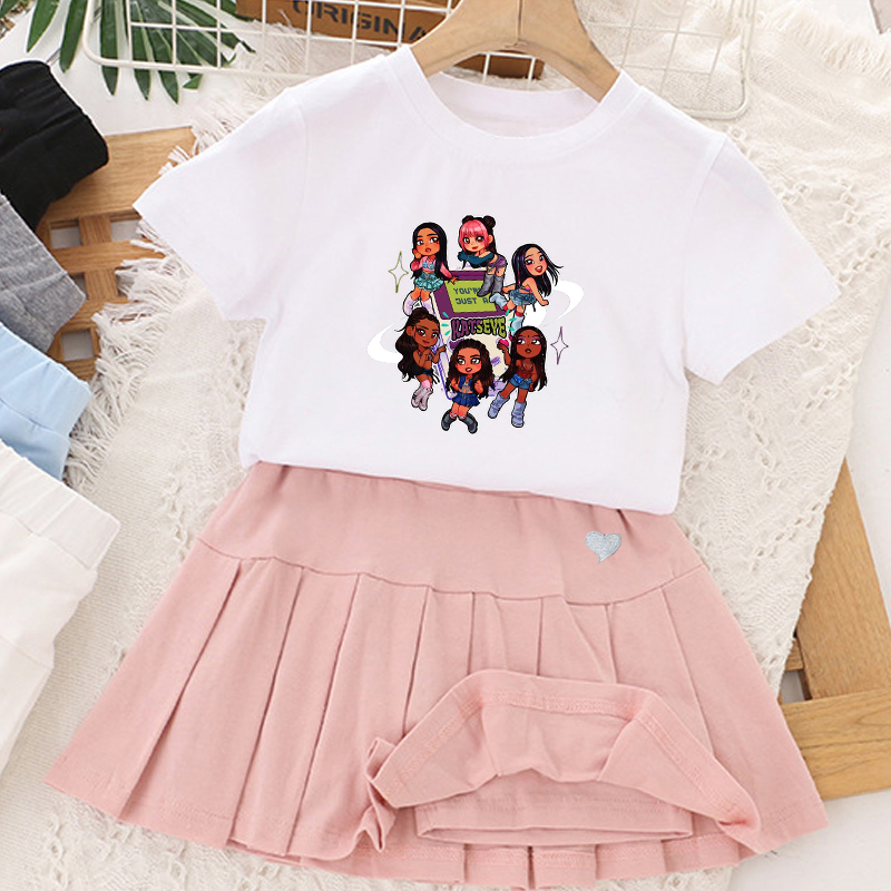 Kpop K-KATSEYE T-shirt+short S – Summer Clothing Gifts recenzja i cena