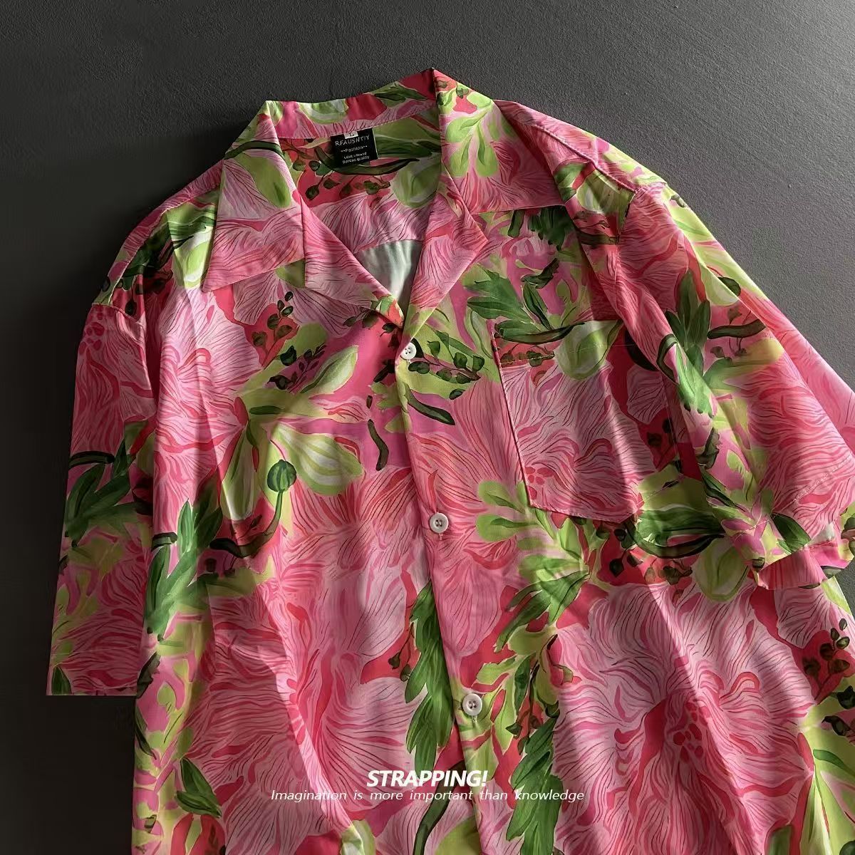 Pink Graffiti Floral Cuban Col – Summer Clothing H&M recenzja i cena
