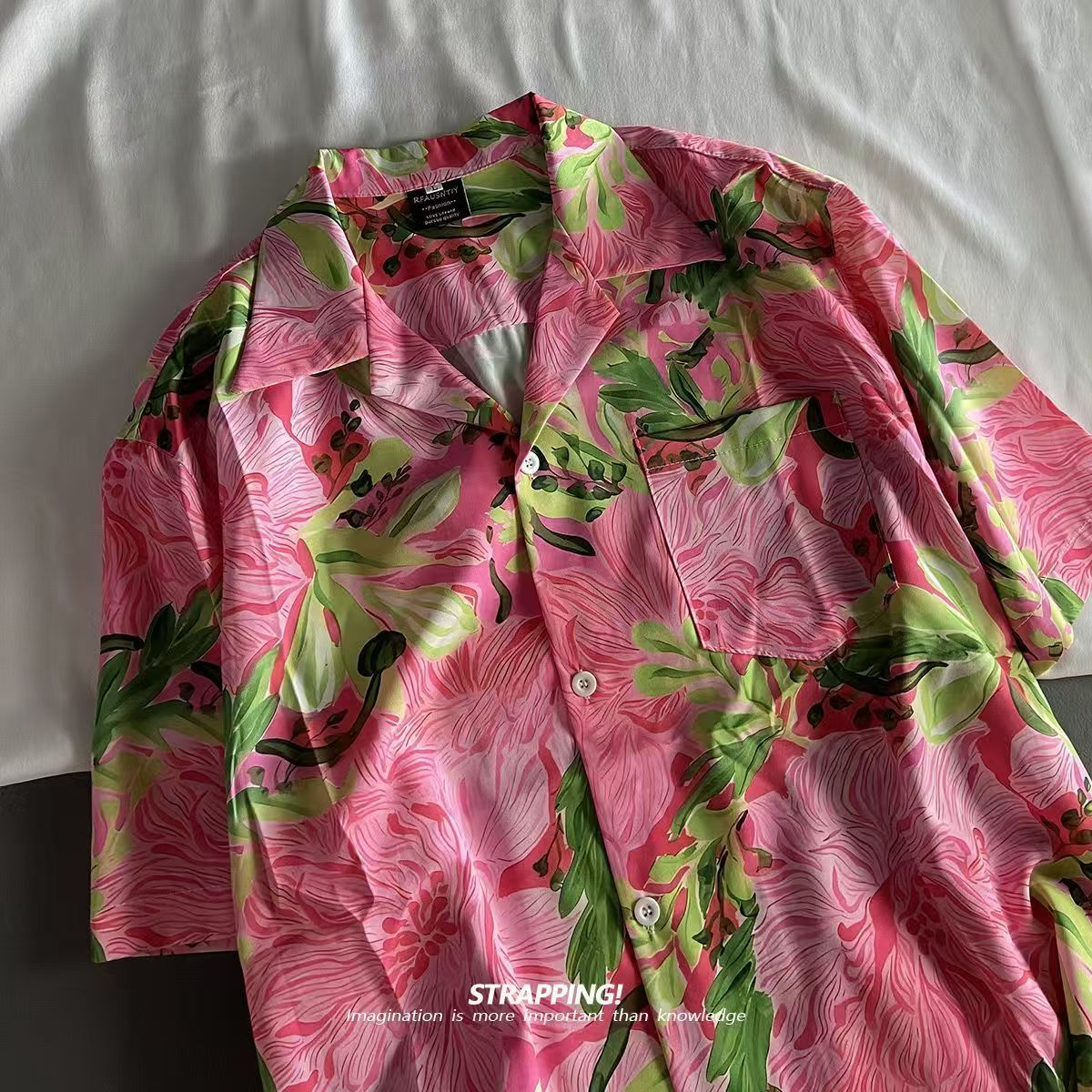 Pink Graffiti Floral Cuban Col – Summer Clothing H&M recenzja i cena