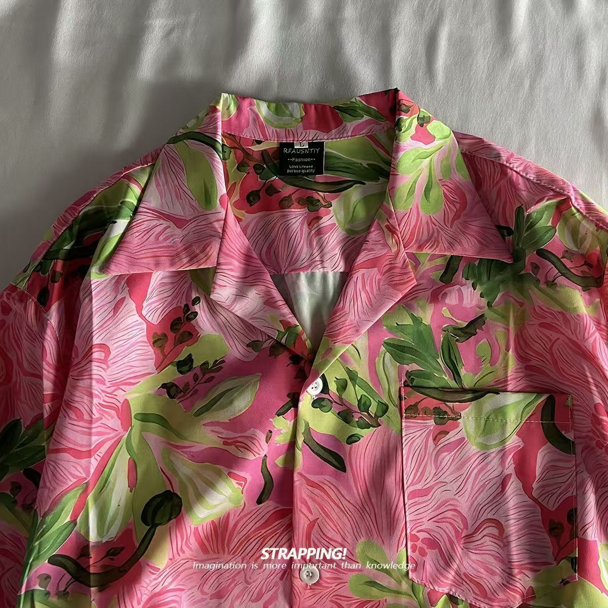 Pink Graffiti Floral Cuban Col – Summer Clothing H&M recenzja i cena