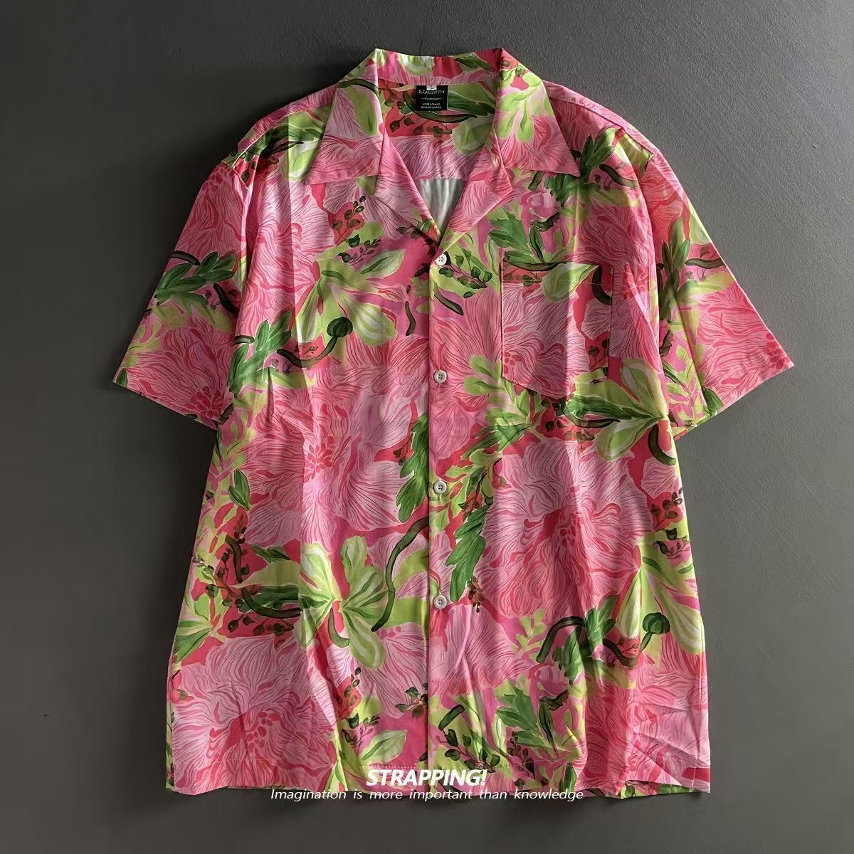Pink Graffiti Floral Cuban Col – Summer Clothing H&M recenzja i cena