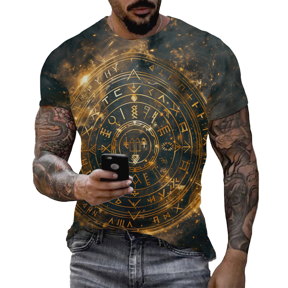 Viking Tattoo 3D Printed Men T – Summer Viking Clothing recenzja i cena