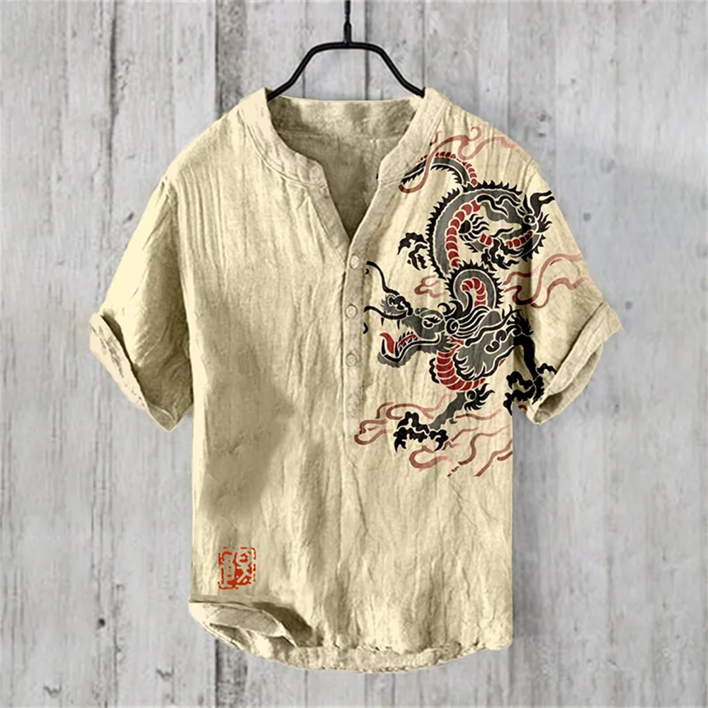 Men's short-sleeved POLO shirt – Summer Clothing Men Linen recenzja i cena