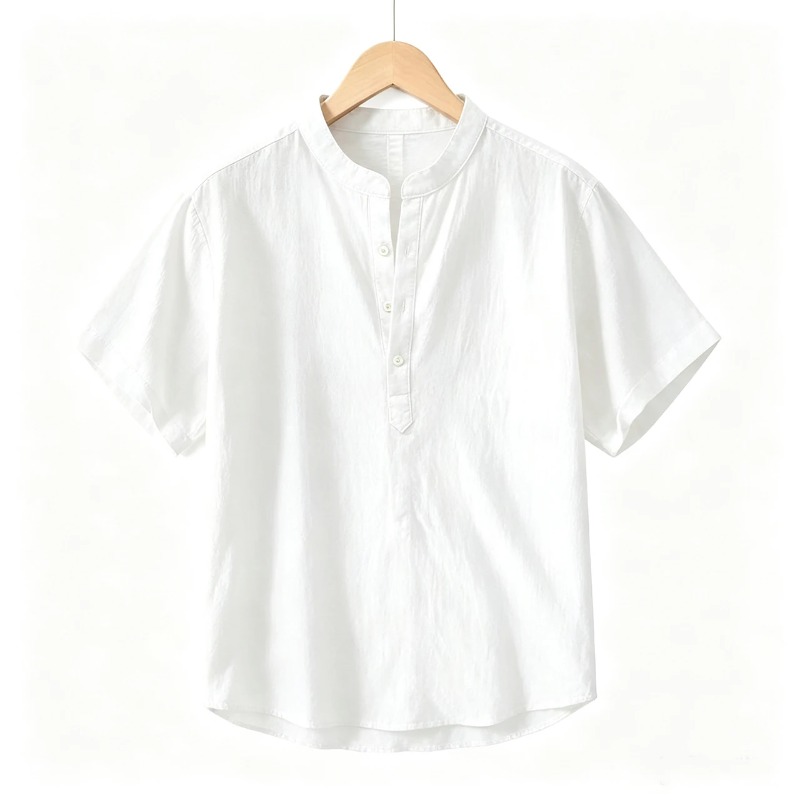 Men Cotton Linen Short-Sleeve  – Summer Clothing Men Linen recenzja i cena
