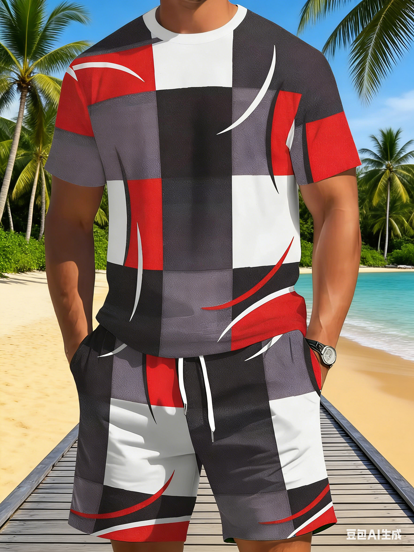 New Summer Men's Sportswear St – Summer Clothing Beach recenzja i cena