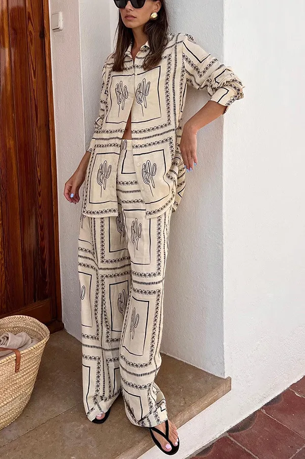 Printed Shirts Two Piece Set W – Summer Clothing Women recenzja i cena