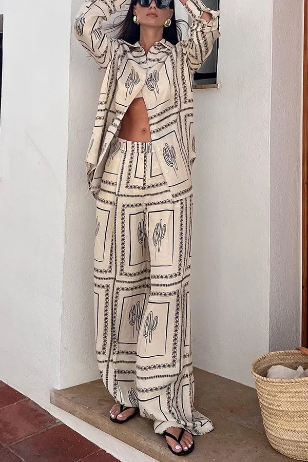 Printed Shirts Two Piece Set W – Summer Clothing Women recenzja i cena