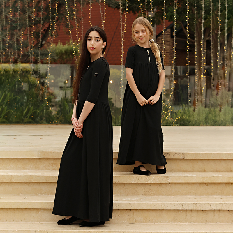 Summer black ribbed family mat – Summer Dresses Yours Clothing recenzja i cena