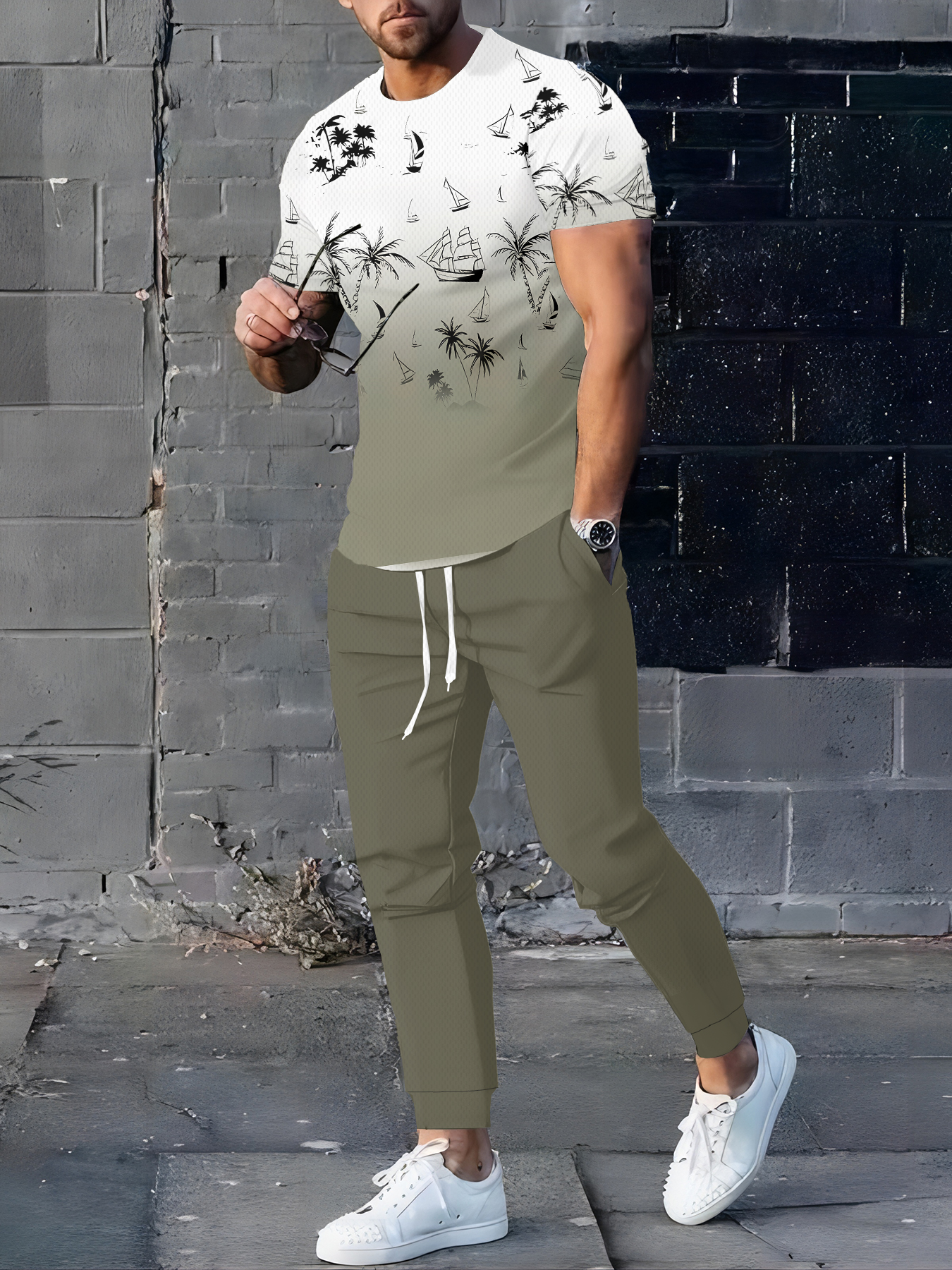 2026 Summer Men's Suit with 3D – Summer Clothing Beach recenzja i cena