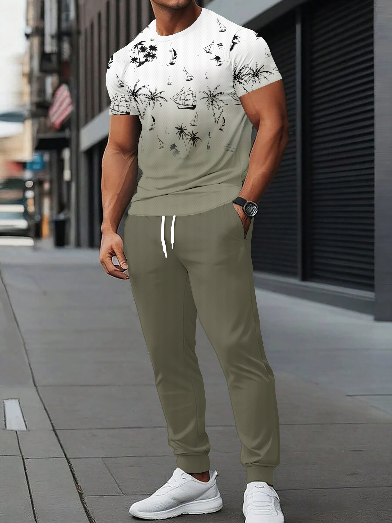 2026 Summer Men's Suit with 3D – Summer Clothing Beach recenzja i cena