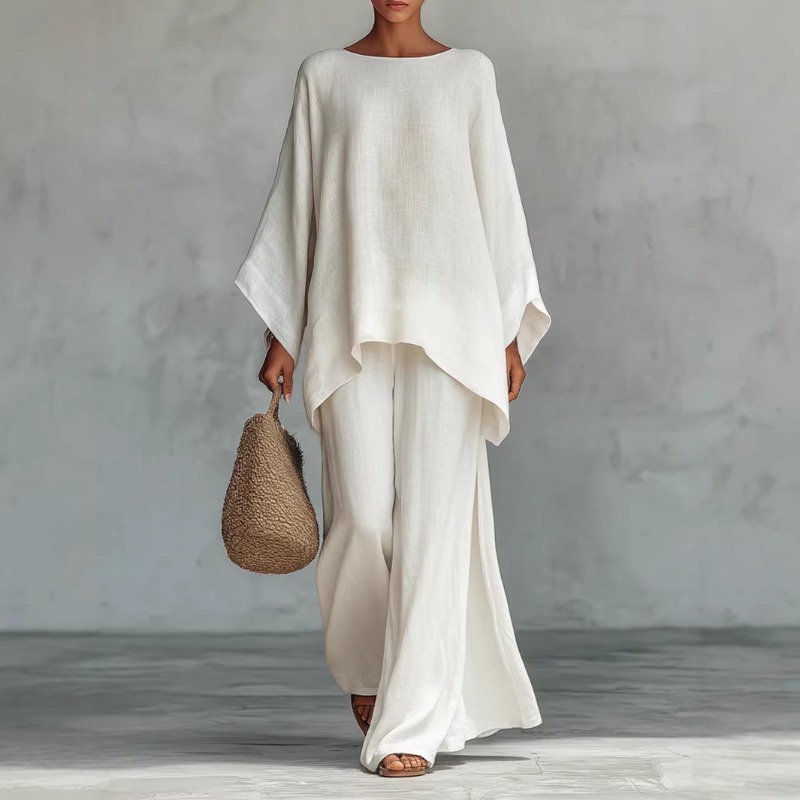 Spring New Fashion Linen Loose – Summer Clothing Men Linen recenzja i cena